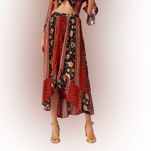 Band of gypsies Floral Bohemian Maxi Skirt